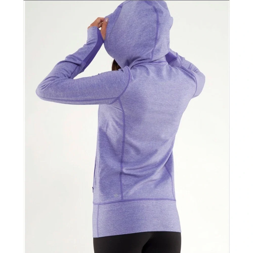 Lululemon In Stride‎ Jacket Size 2 Hoodie Lavender Purple Zip Up  Women's